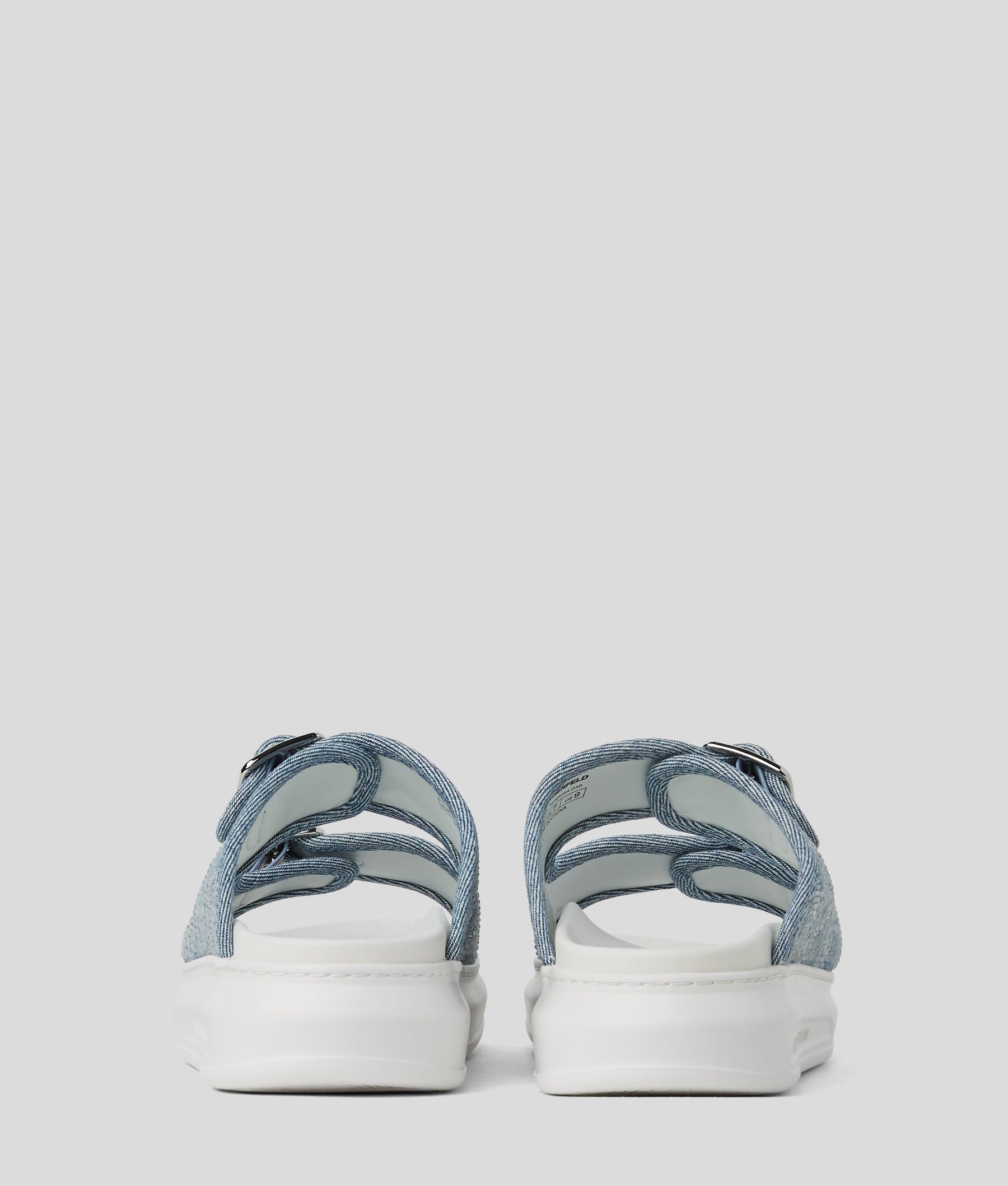 KAPRI DENIM RHINESTONE SLIPPERS