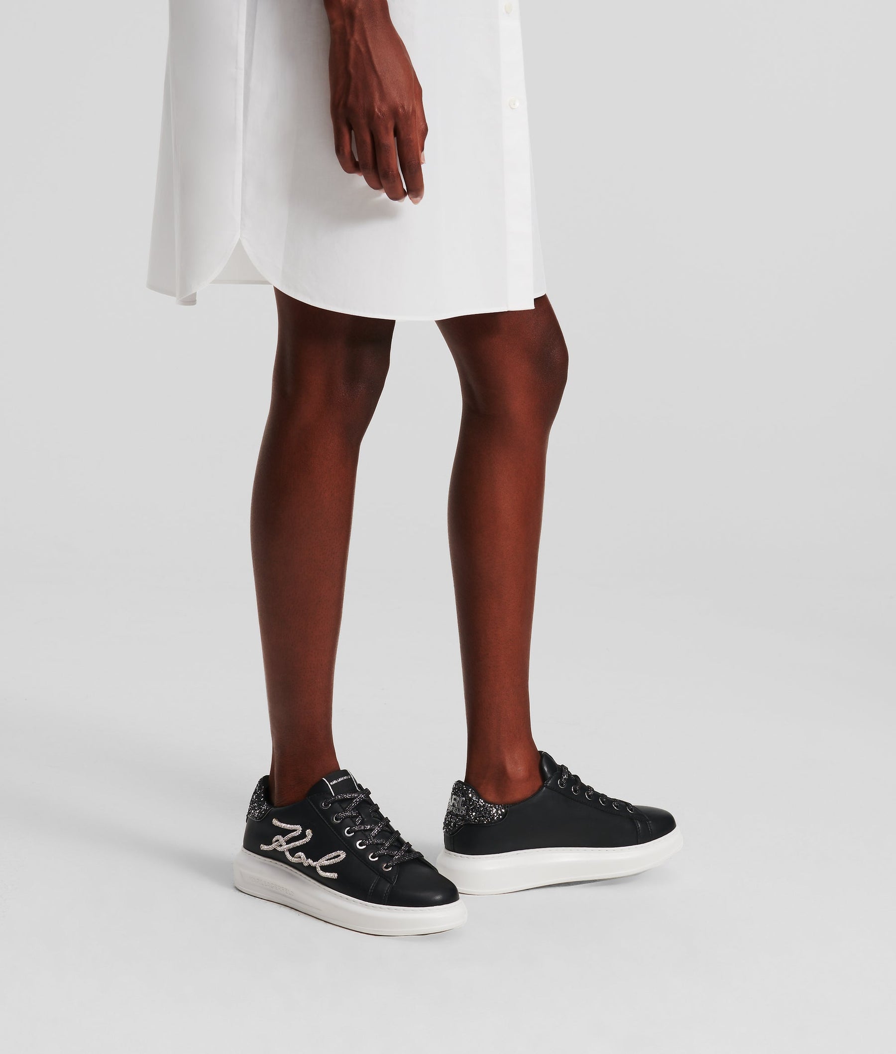 KAPRI SIGNIA RHINESTONE TRAINERS