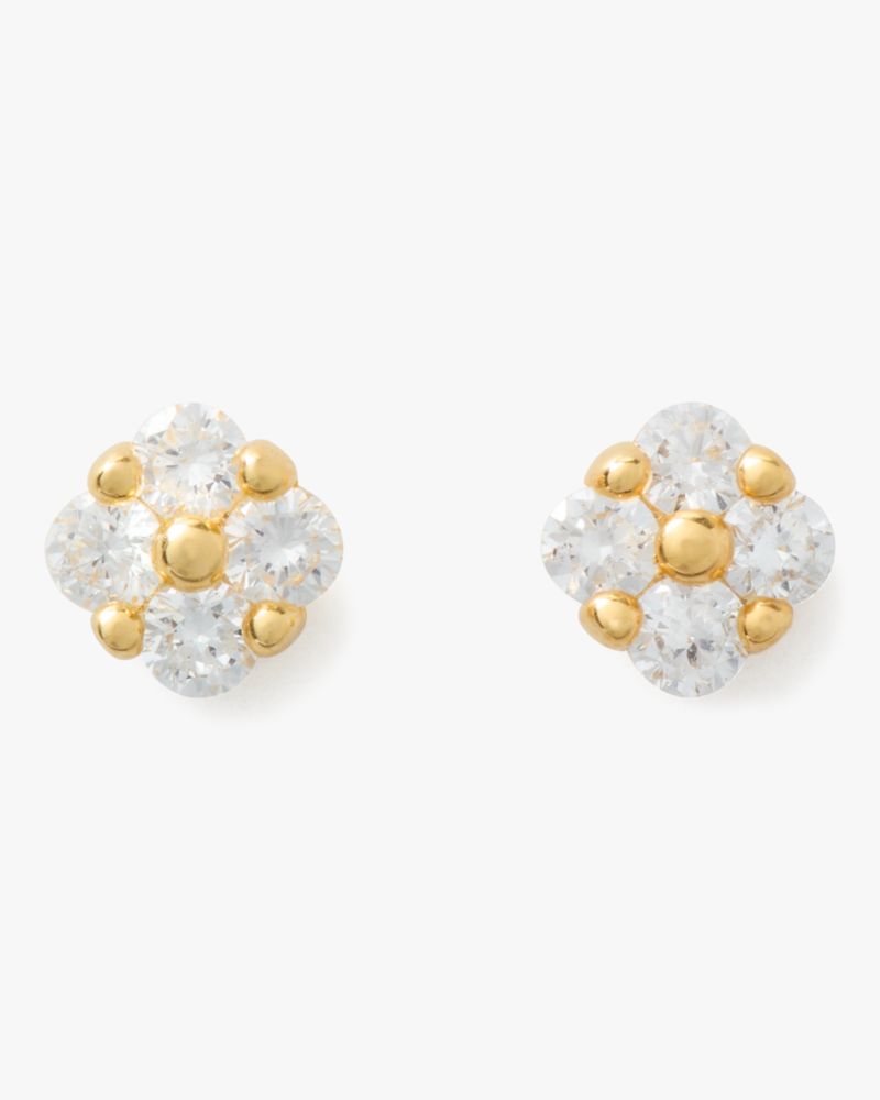 Kate Spade Fine Time To Shine Diamond Flower Studs
