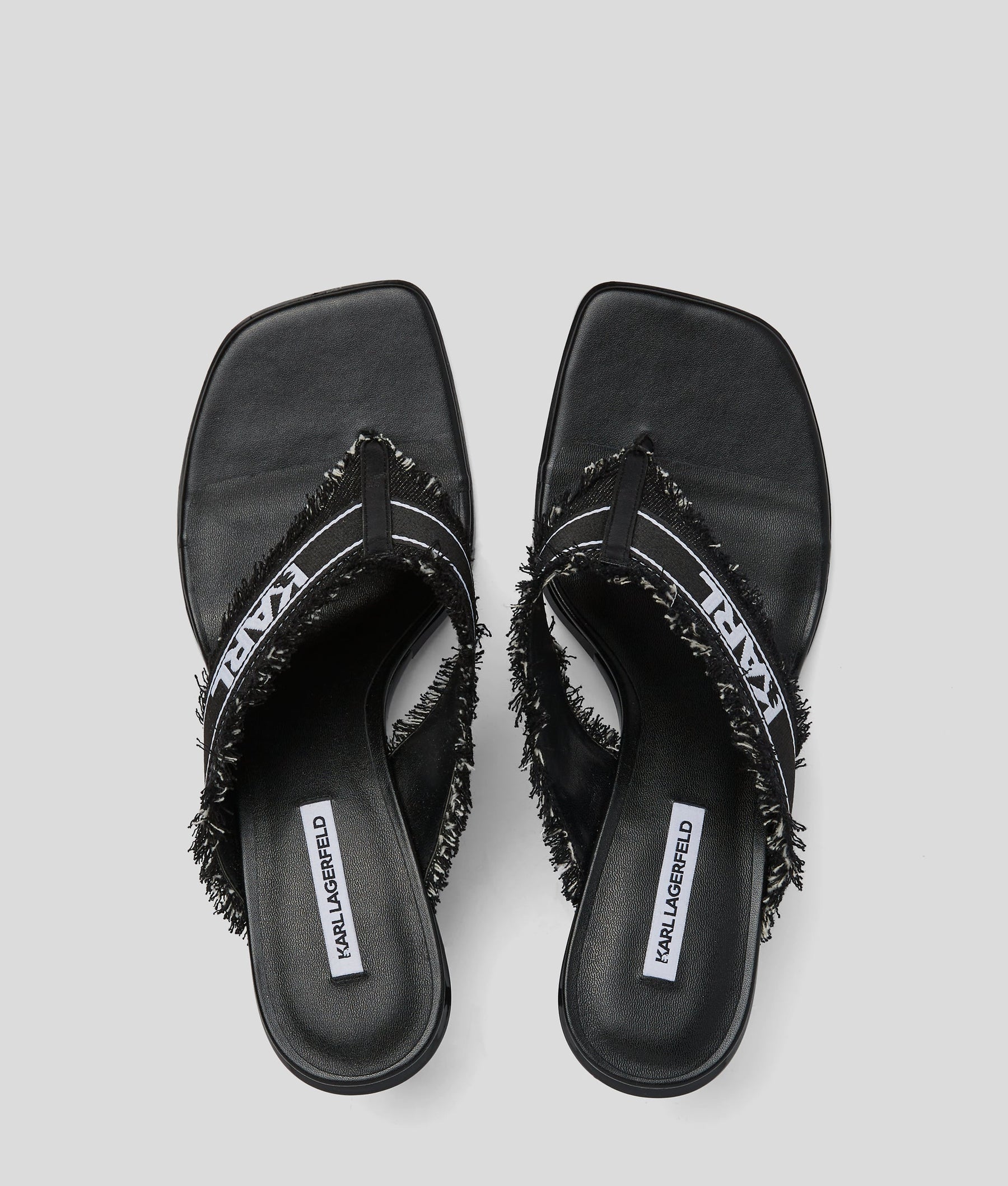 PANACHE II DENIM HEELED SANDALS