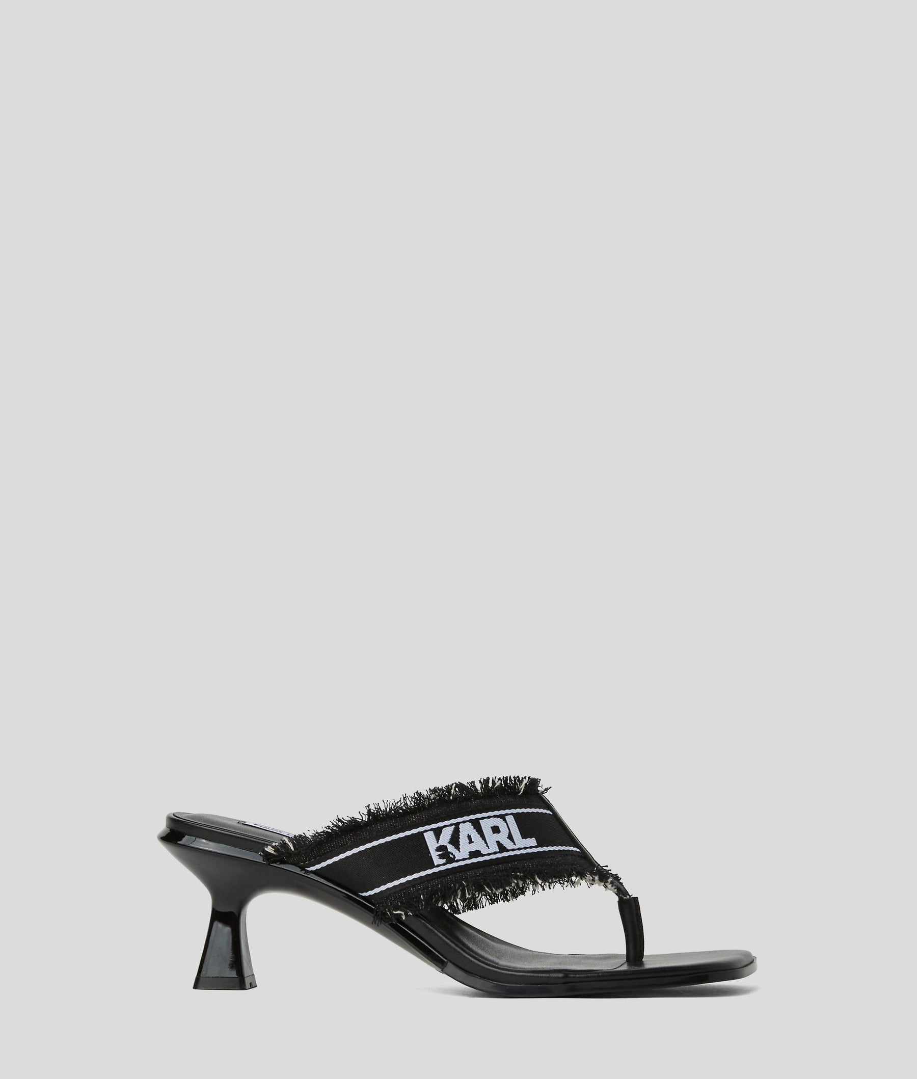 PANACHE II DENIM HEELED SANDALS