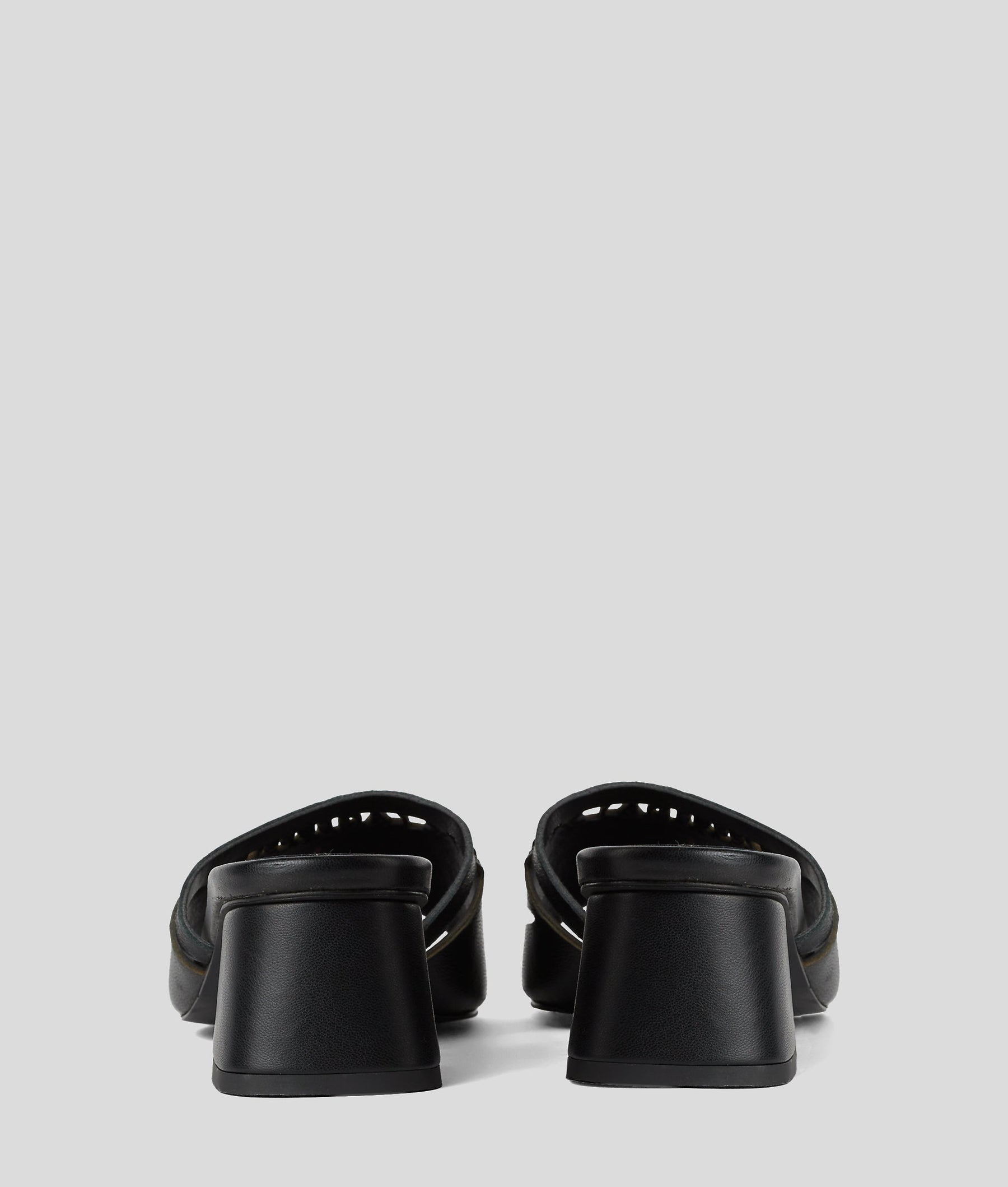 CUT-OUT HEELED SANDALS