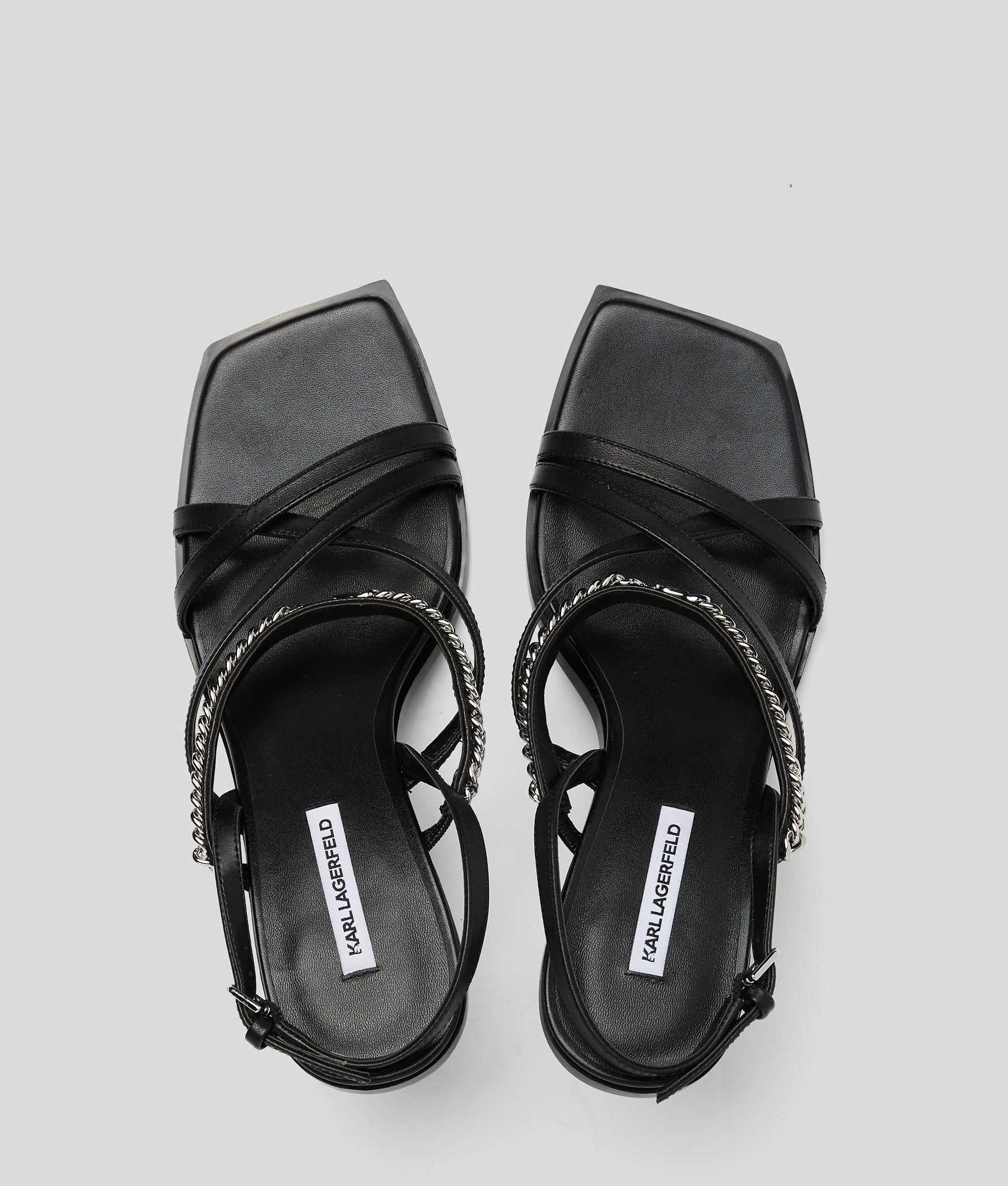 KARMEL SIGNIA CHAIN STRAP HEELED SANDALS