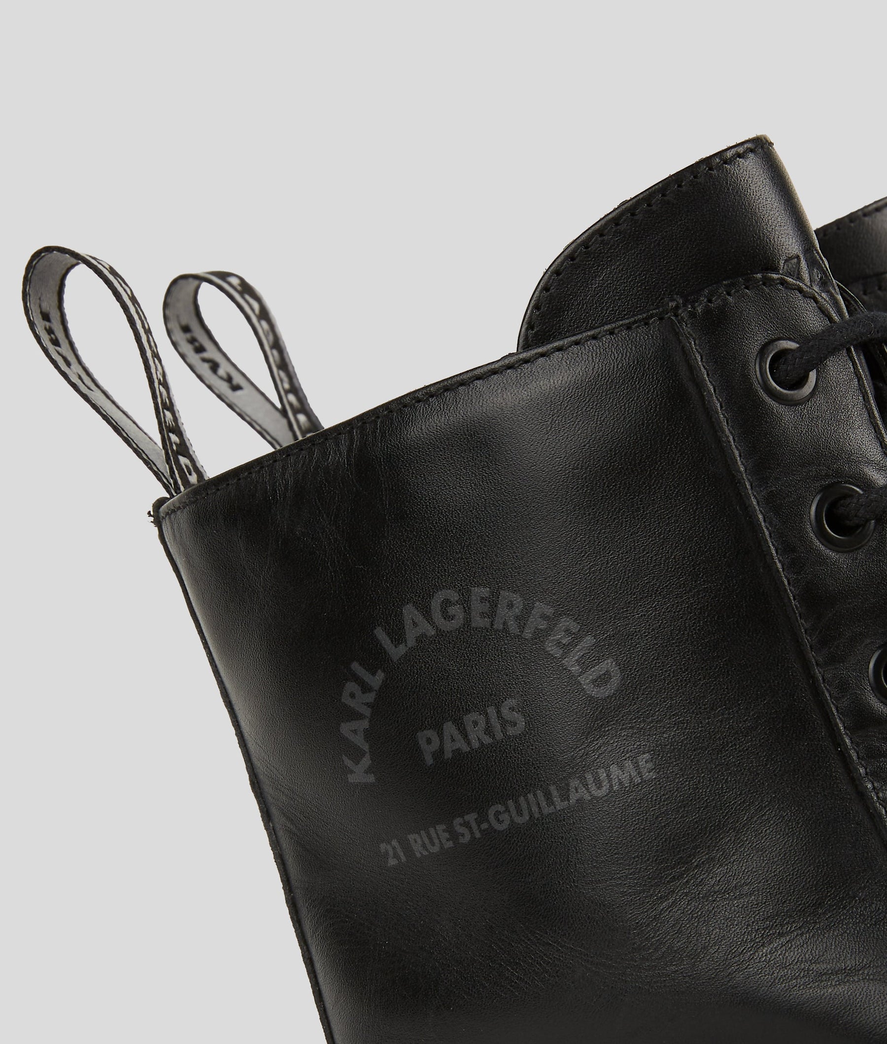 BURLY BIKER LACE-UP BOOTS