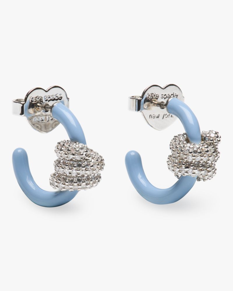 Ropes & Knots Pave Huggies