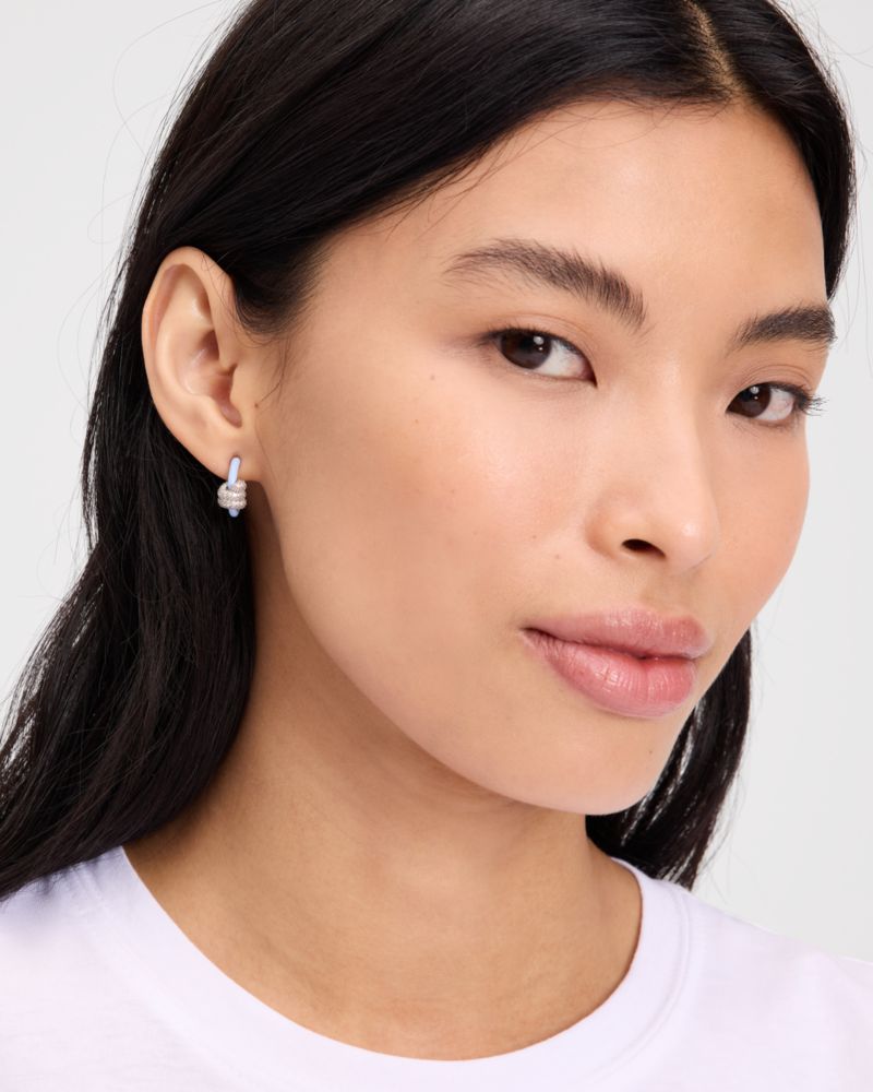 Ropes & Knots Pave Huggies