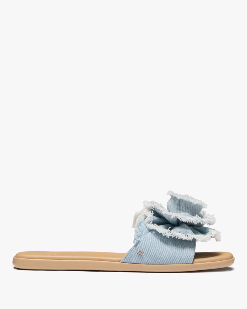 Flourish Denim Flat Sandals