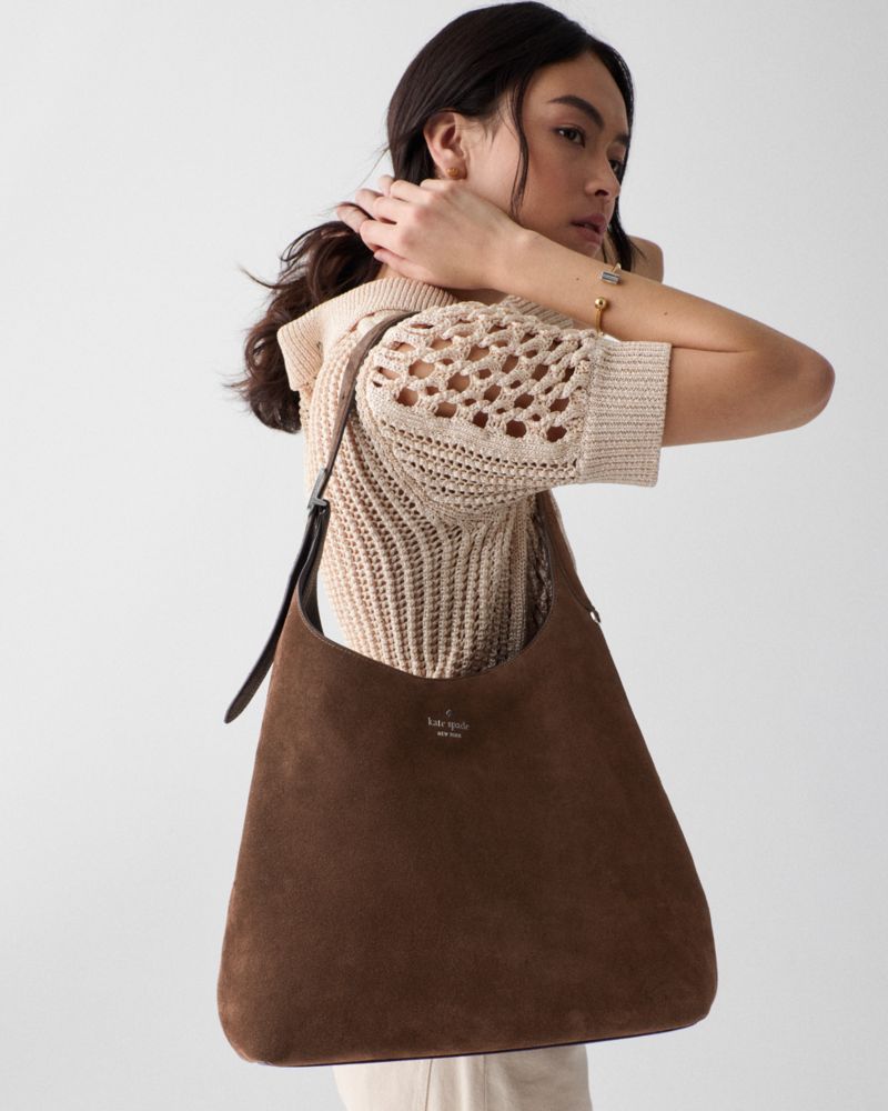 454 Suede Large Shoulder Bag