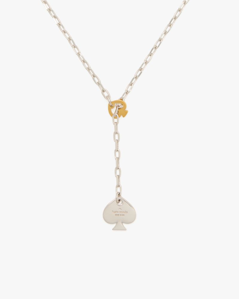 Statement Spade Lariat Necklace