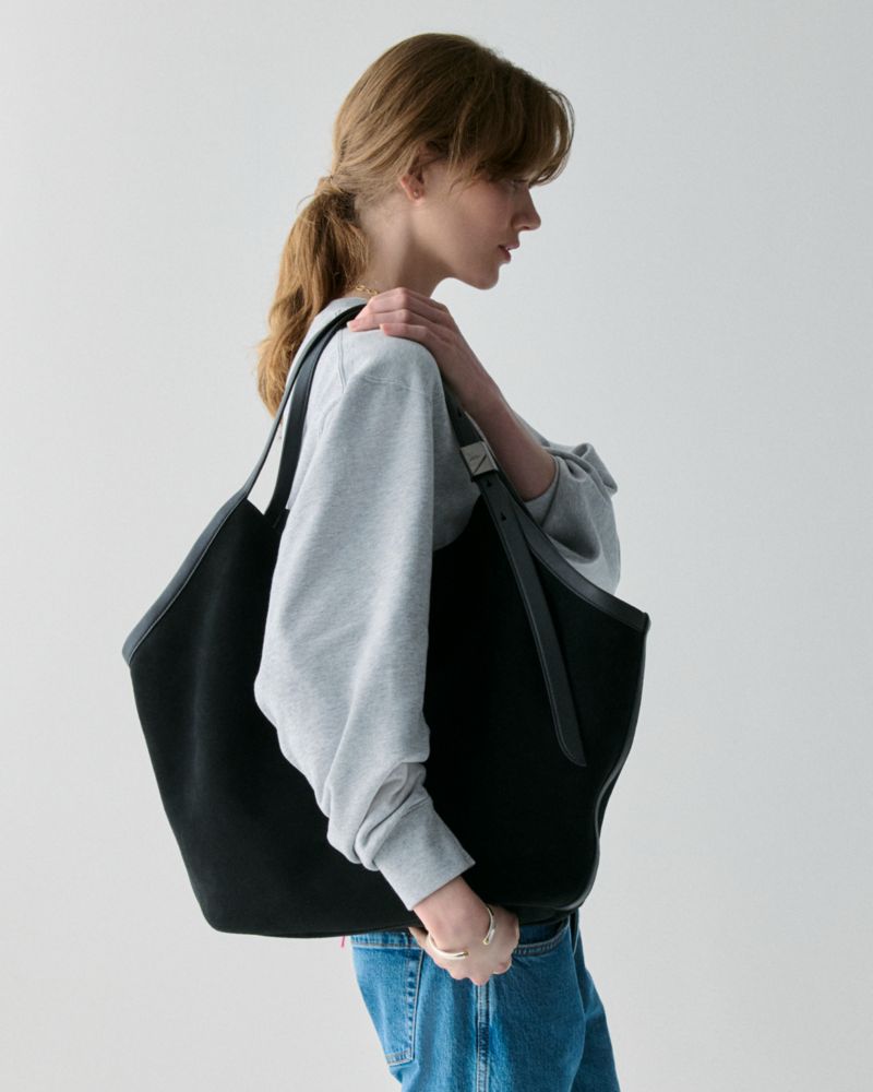 Deco Suede Large Tulip Tote