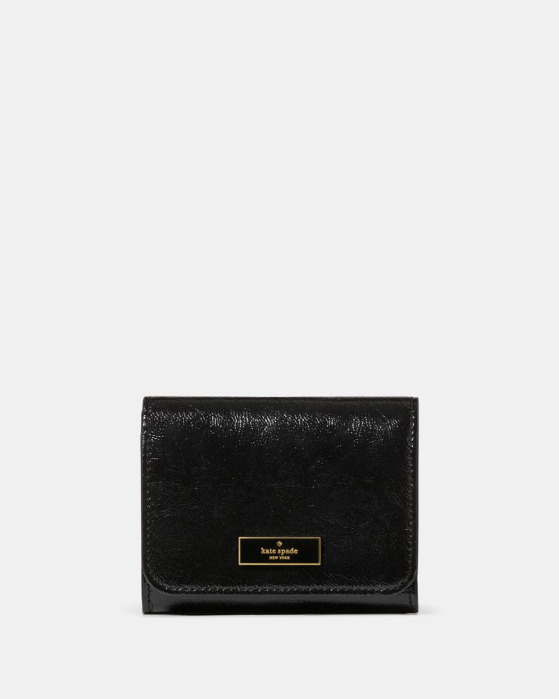 Bridget Crinkle Patent Small L-zip Wallet