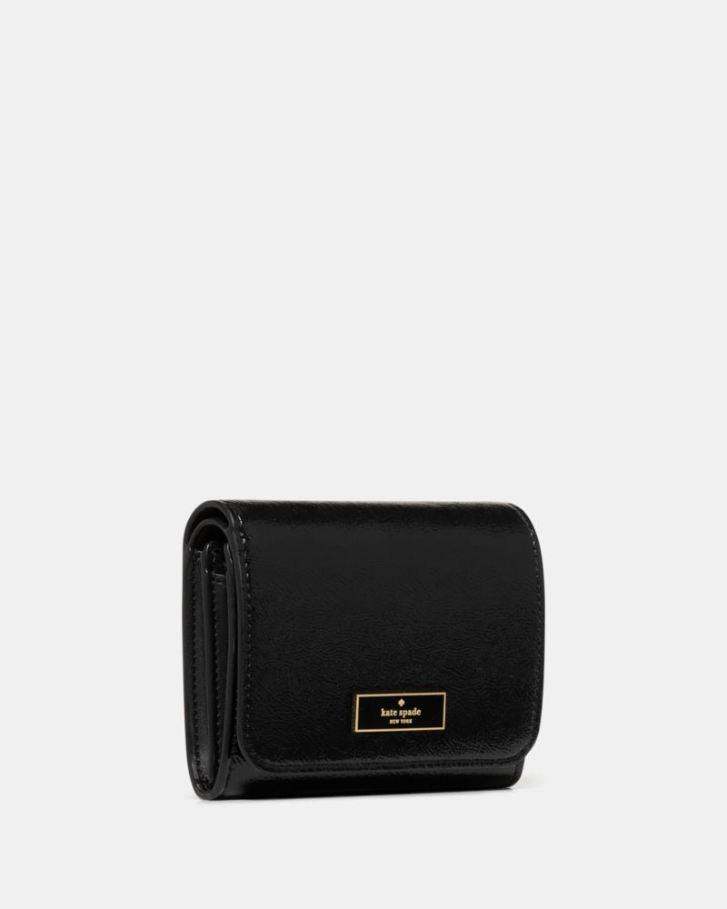 Bridget Crinkle Patent Small L-zip Wallet