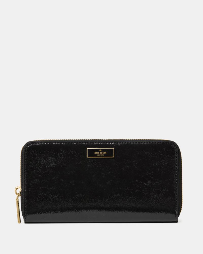 Bridget Crinkle Patent Large Continental Wallet