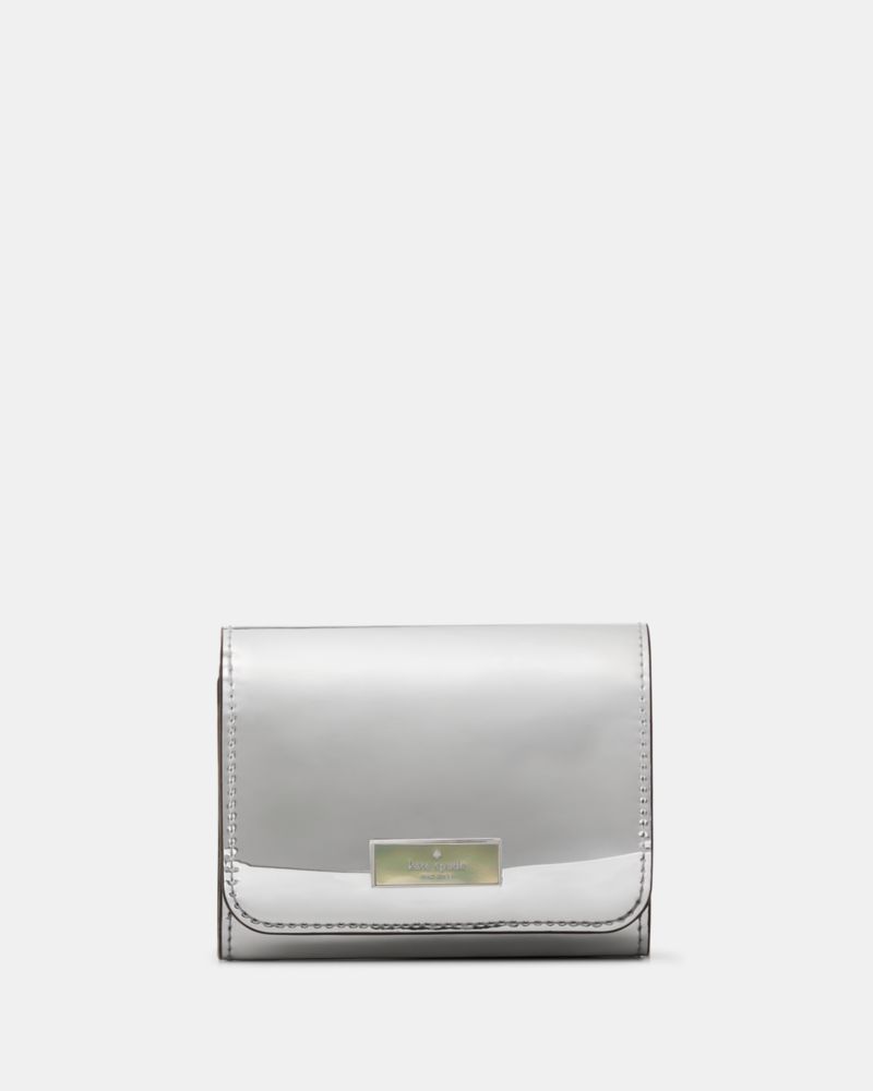 Bridget Mirror Metallic Small L-zip Wallet