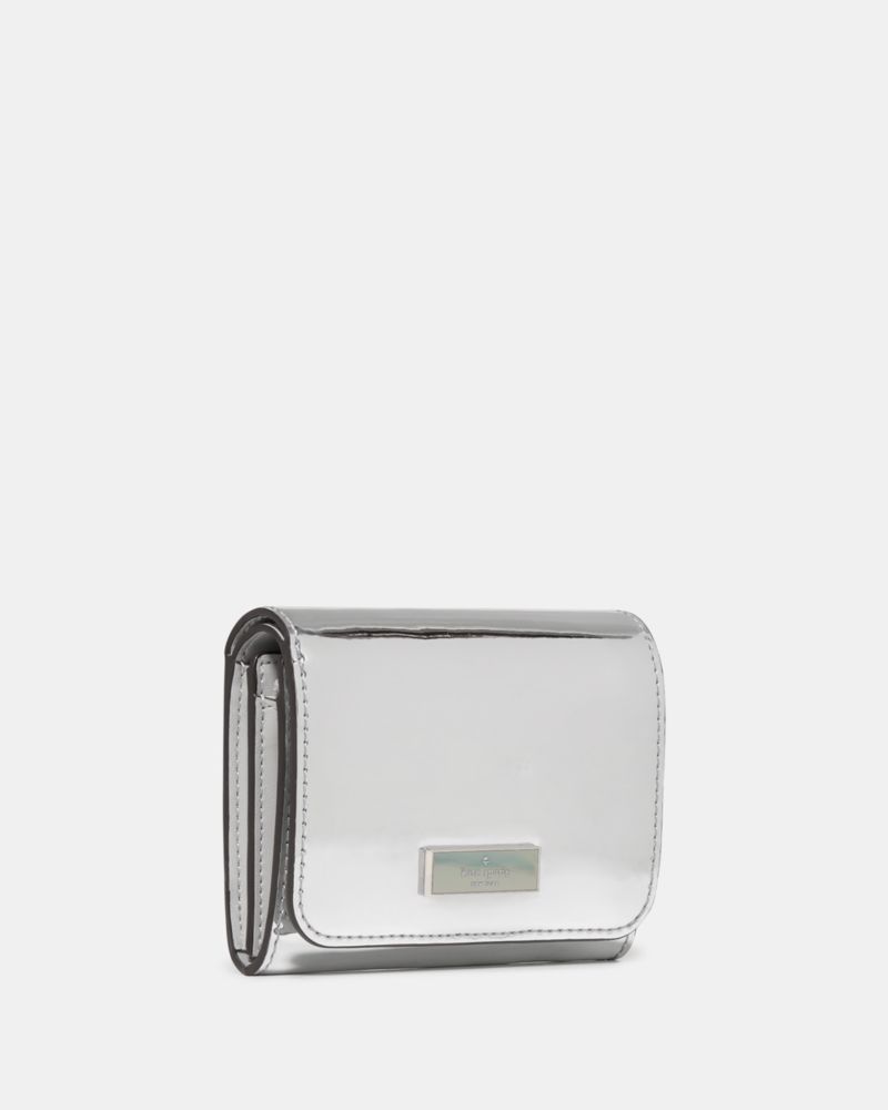 Bridget Mirror Metallic Small L-zip Wallet