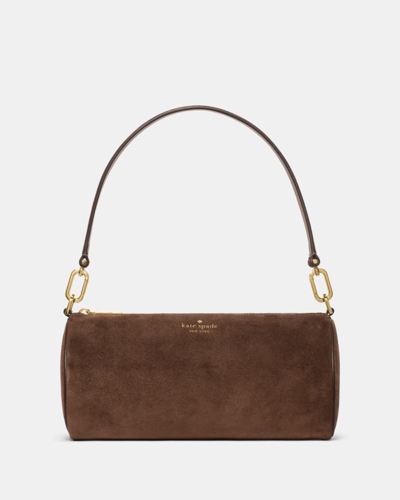 Roulette Suede Medium Shoulder Bag