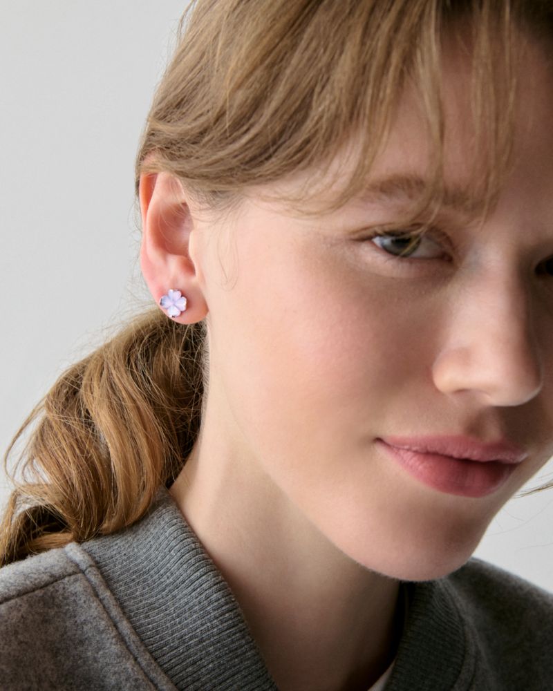 Spade Flower Studs