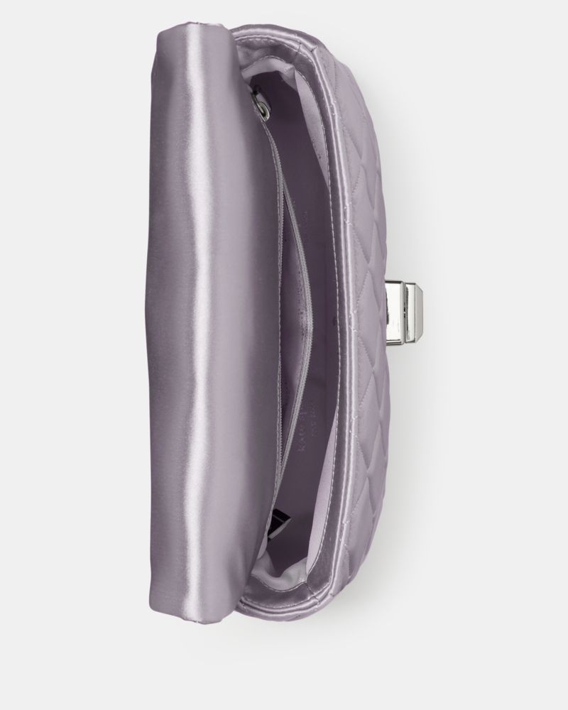 Carey Quilted Satin Small Flap Crossbody