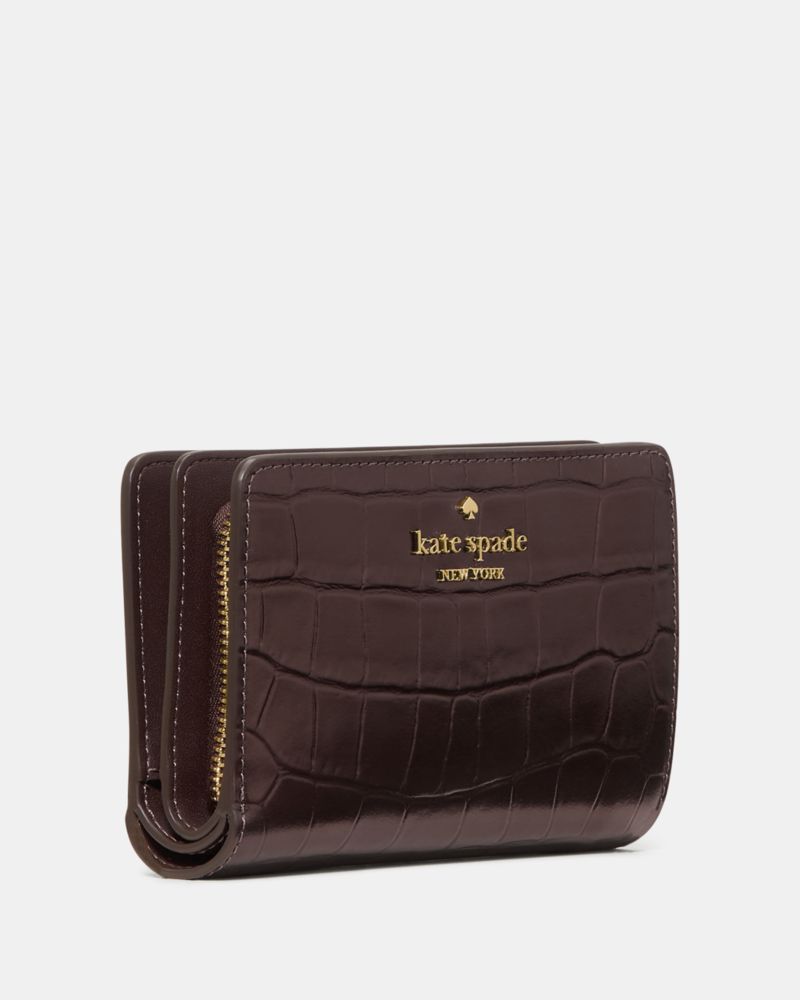 Madison Croc Embossed Medium Bifold Wallet