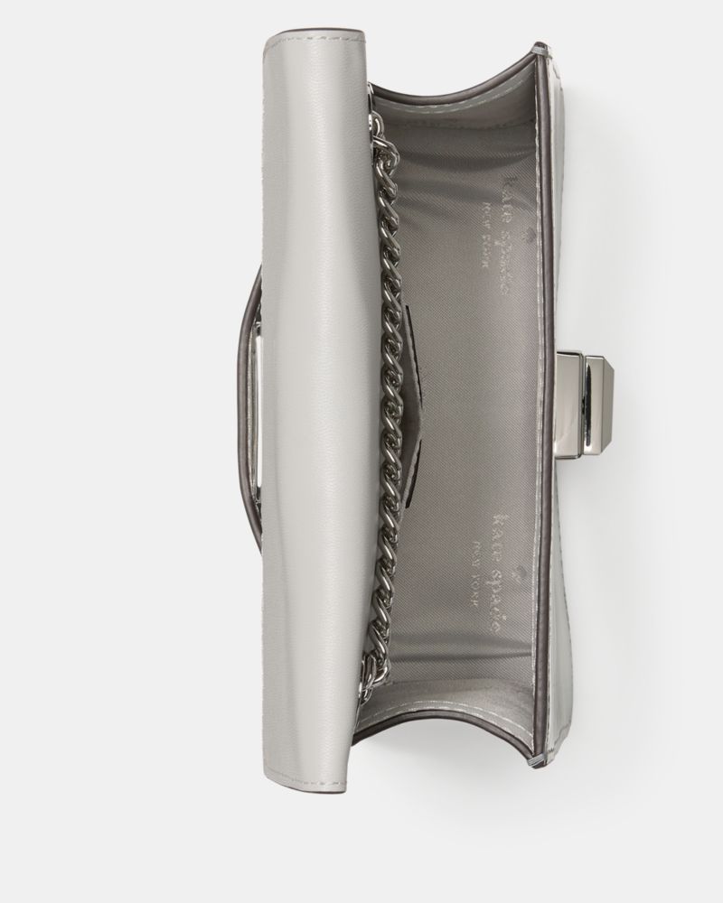 Phoebe Mirror Metallic Turnlock Mini Flap Crossbody