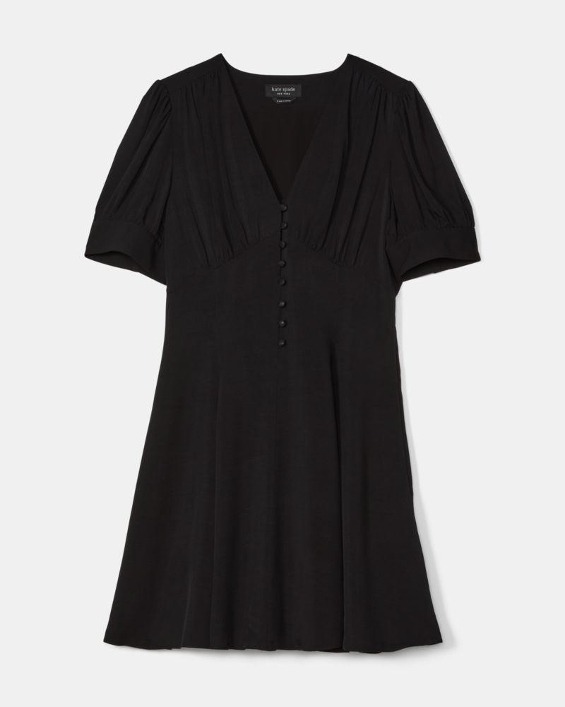 Fluid Puff Sleeve Mini Dress