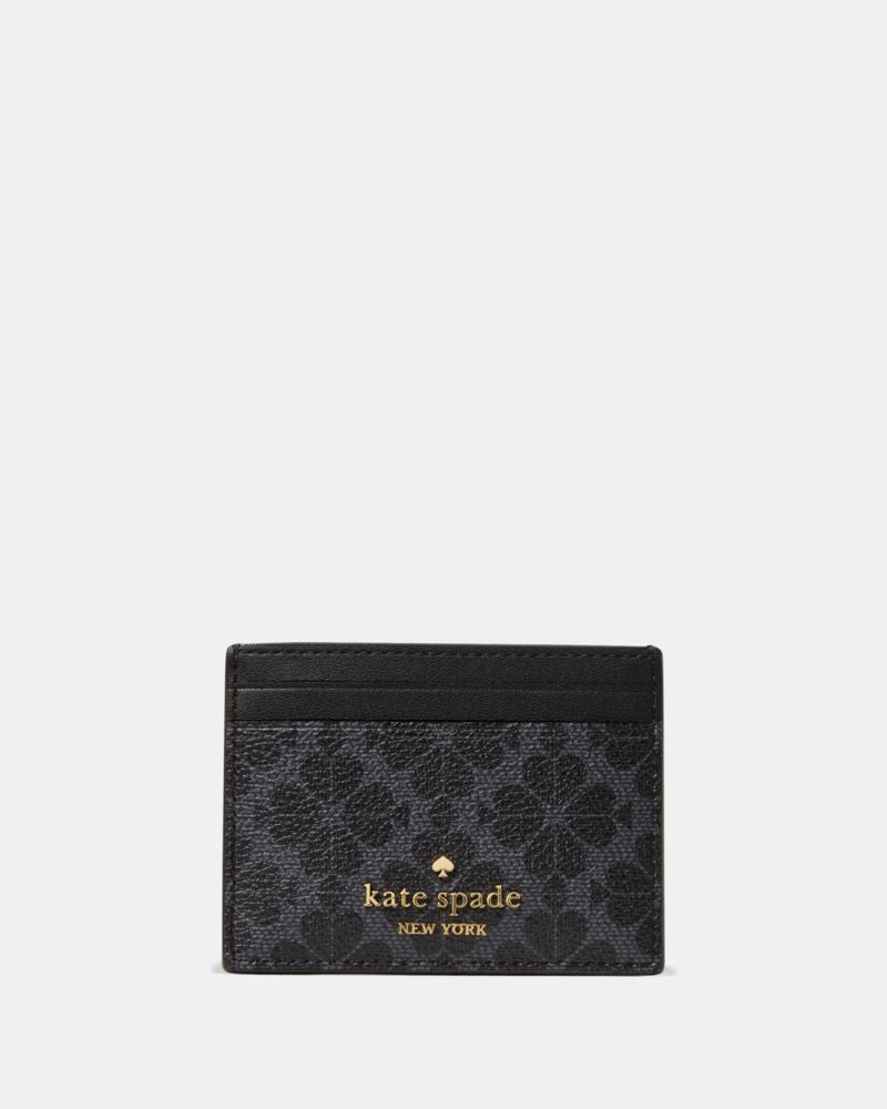 Spade Flower Small Slim Card Holder