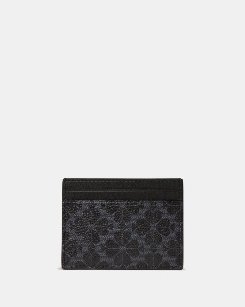Spade Flower Small Slim Card Holder