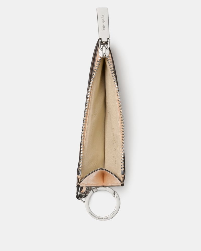 Spade Flower Key Ring Card Holder