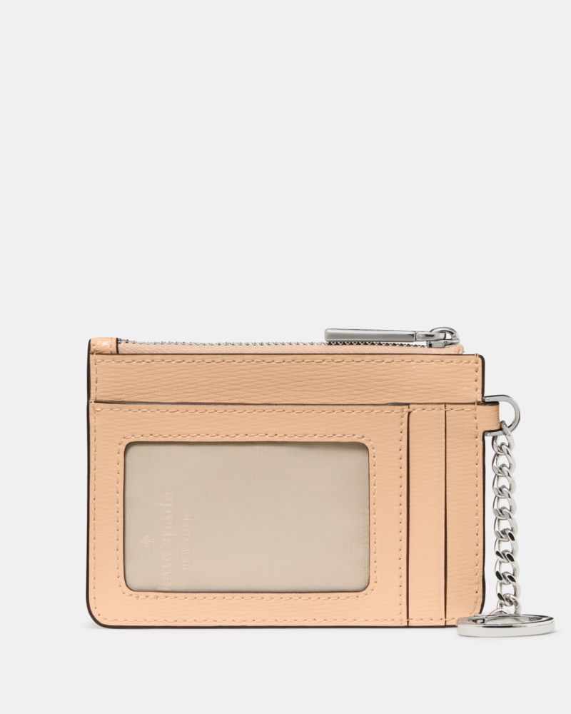 Spade Flower Key Ring Card Holder