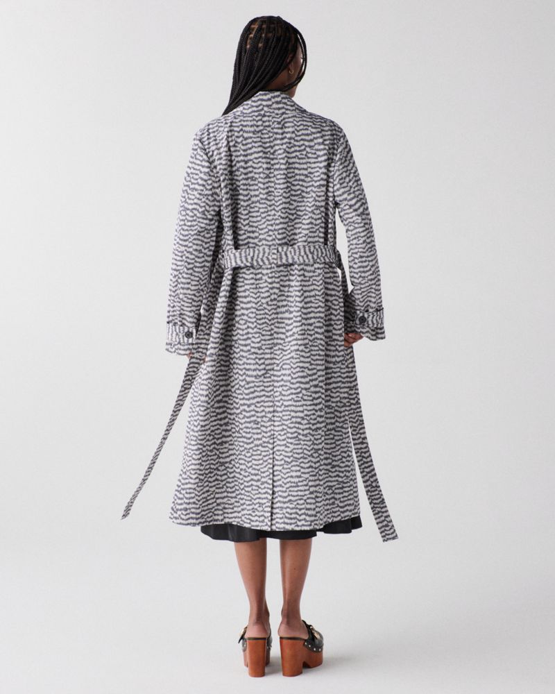 Modern Feathers Belted Trench Coat