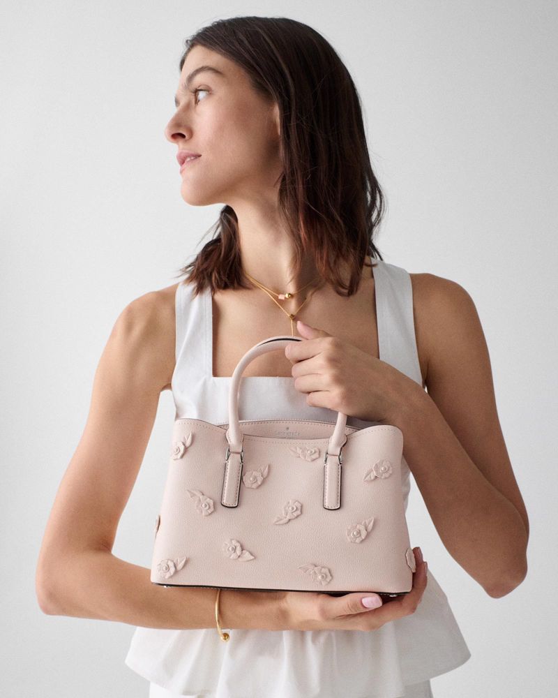 Thompson Street Straw Small Satchel Bag With Charm