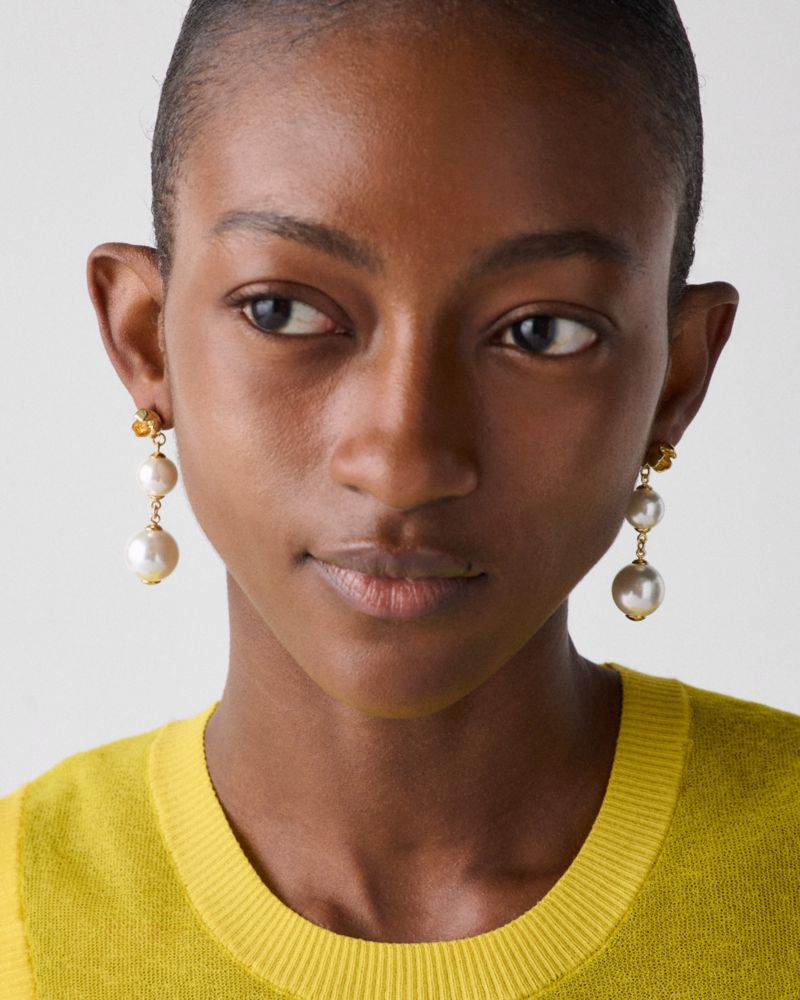 Golden Bloom Linear Earrings