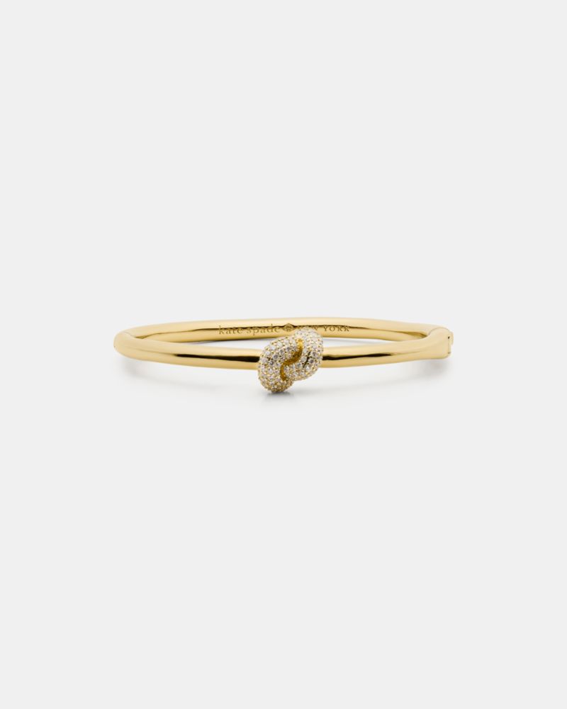 Sailor's Knot Pave Hinge Bangle