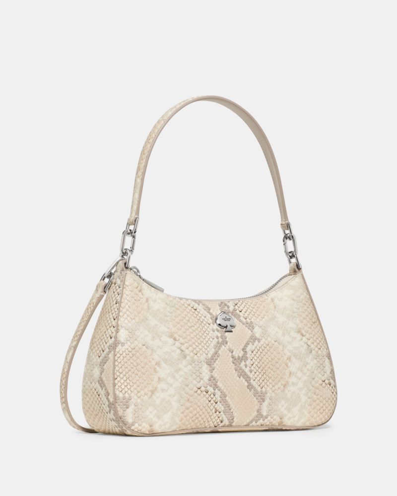 Kayla Snake Embossed Shoulder Bag
