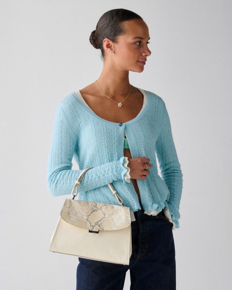 Riley Snake Top Handle Bag