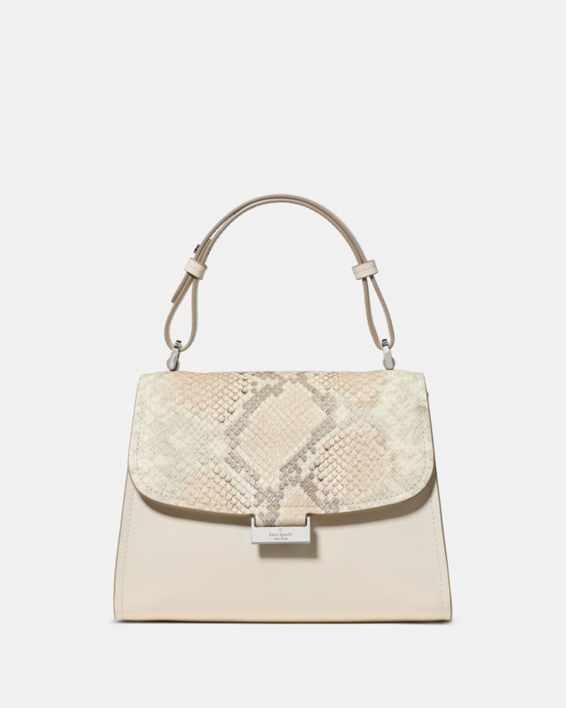 Riley Snake Embossed Small Top Handle Bag