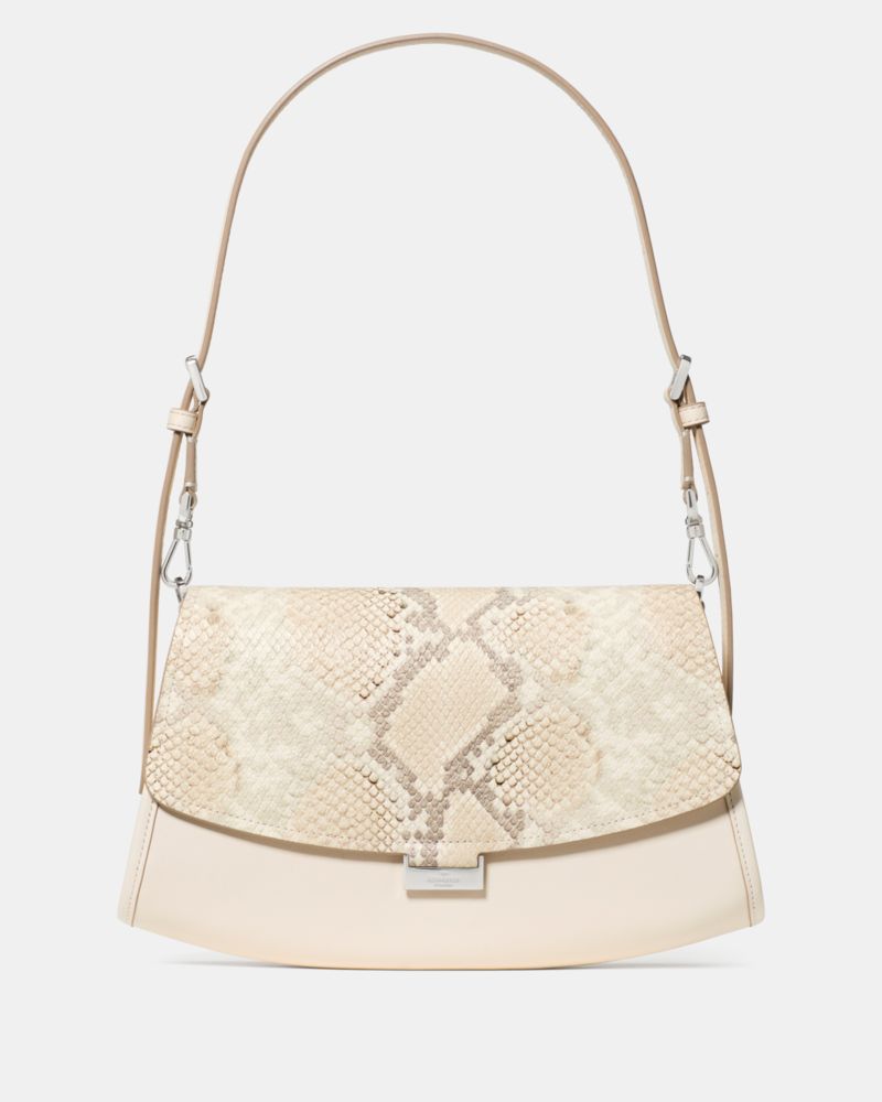 Ali Snake Embossed Shoulder Bag