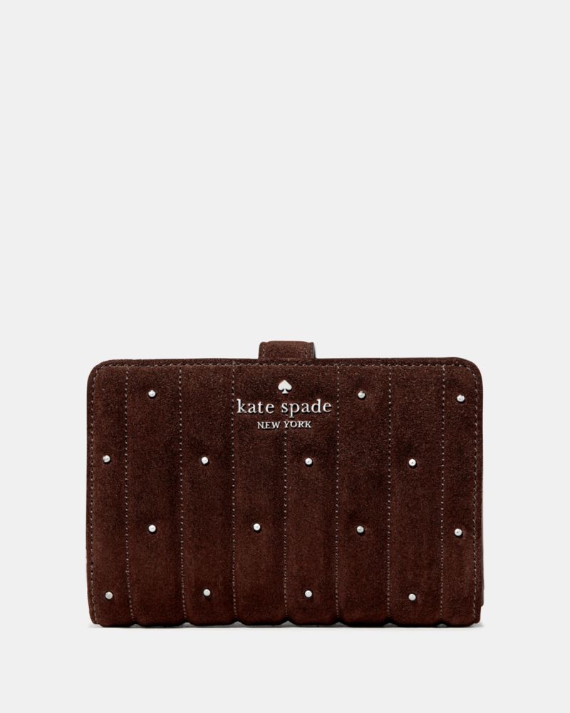 Quilted Suede Medium Bifold Wallet