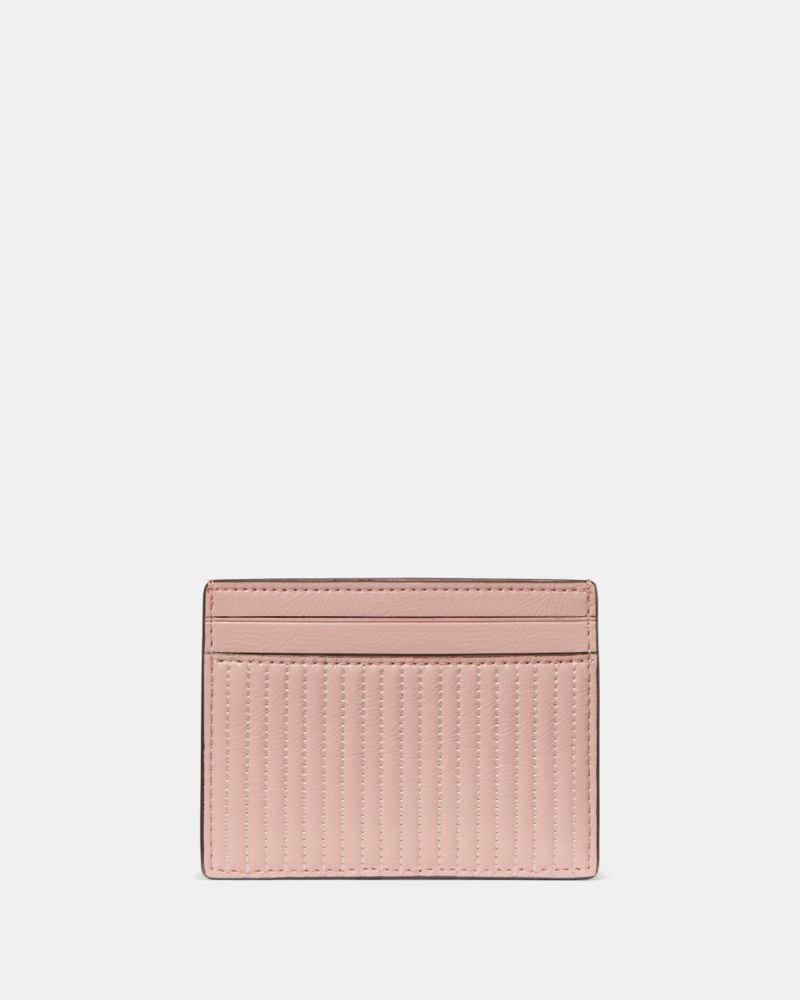 Shiny Quilted Small Slim Card Holder