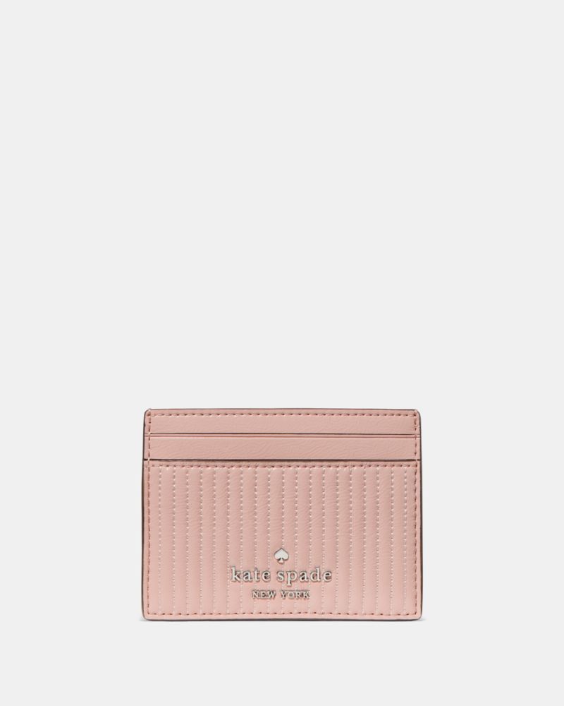 Shiny Quilted Small Slim Card Holder
