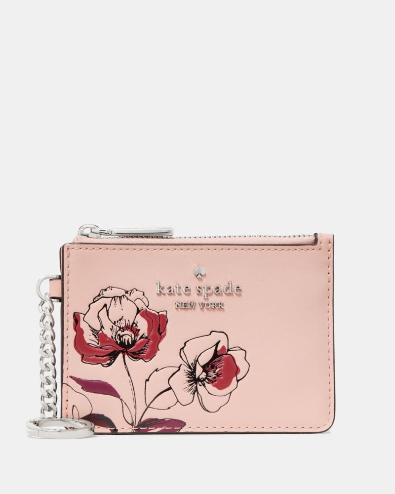 Floral Key Ring Card Holder