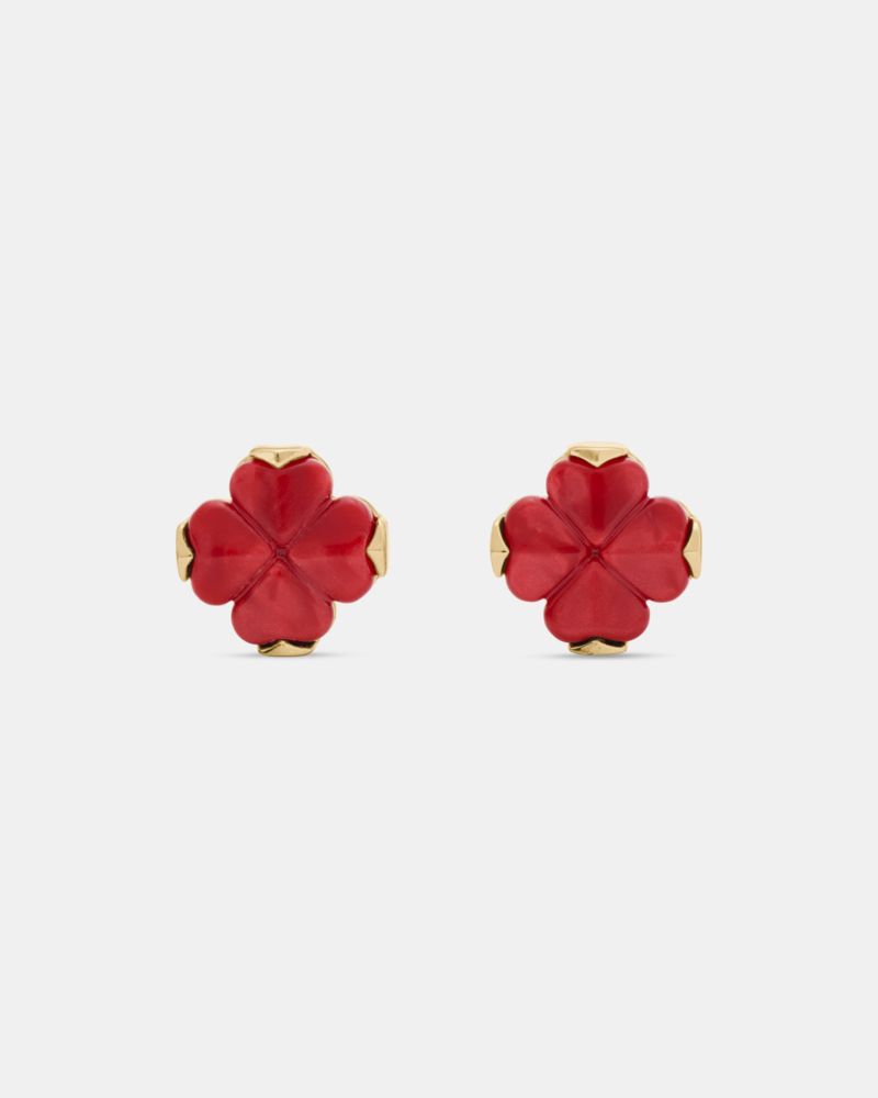 Spade Flower Studs