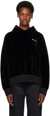 Black Embroidered Hoodie