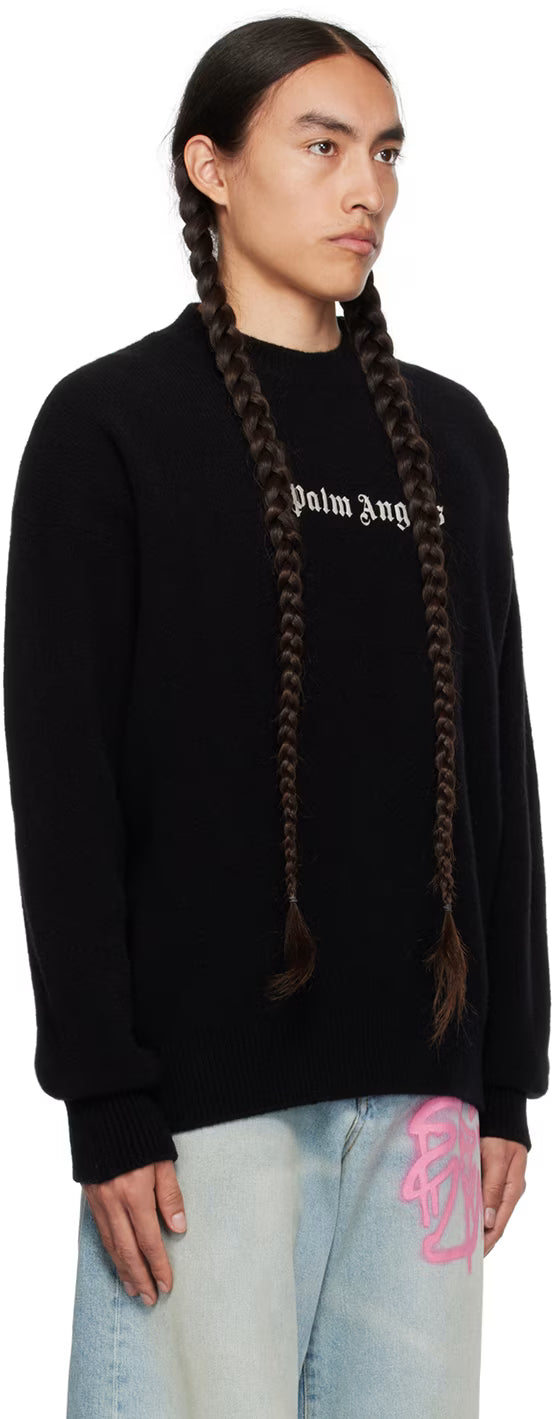 Black Embroidered Sweater