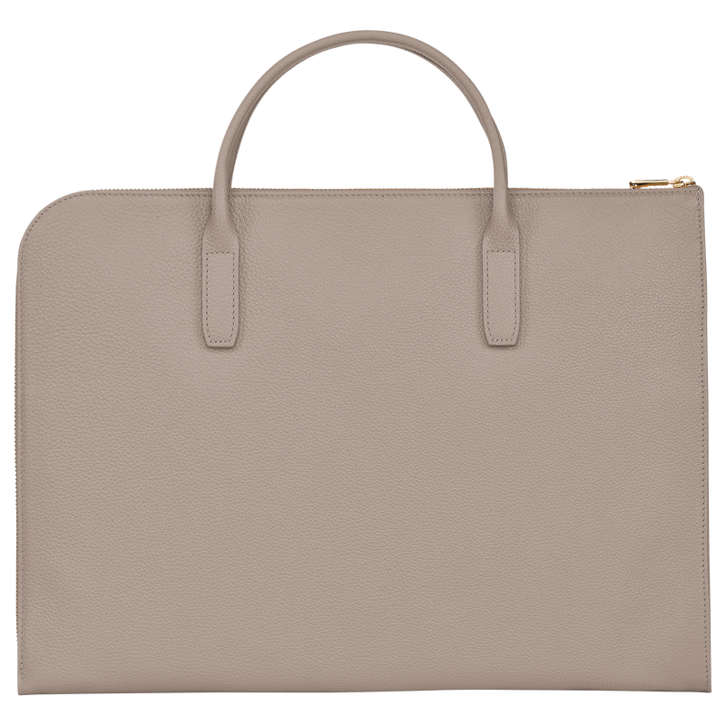 Le Foulonné S Briefcase Turtledove - Leather