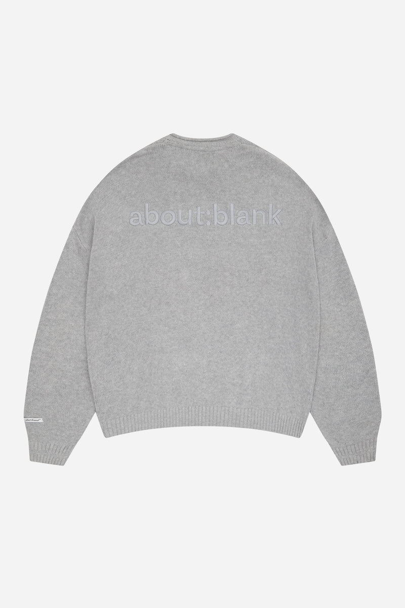 Loose knit rolled crewneck