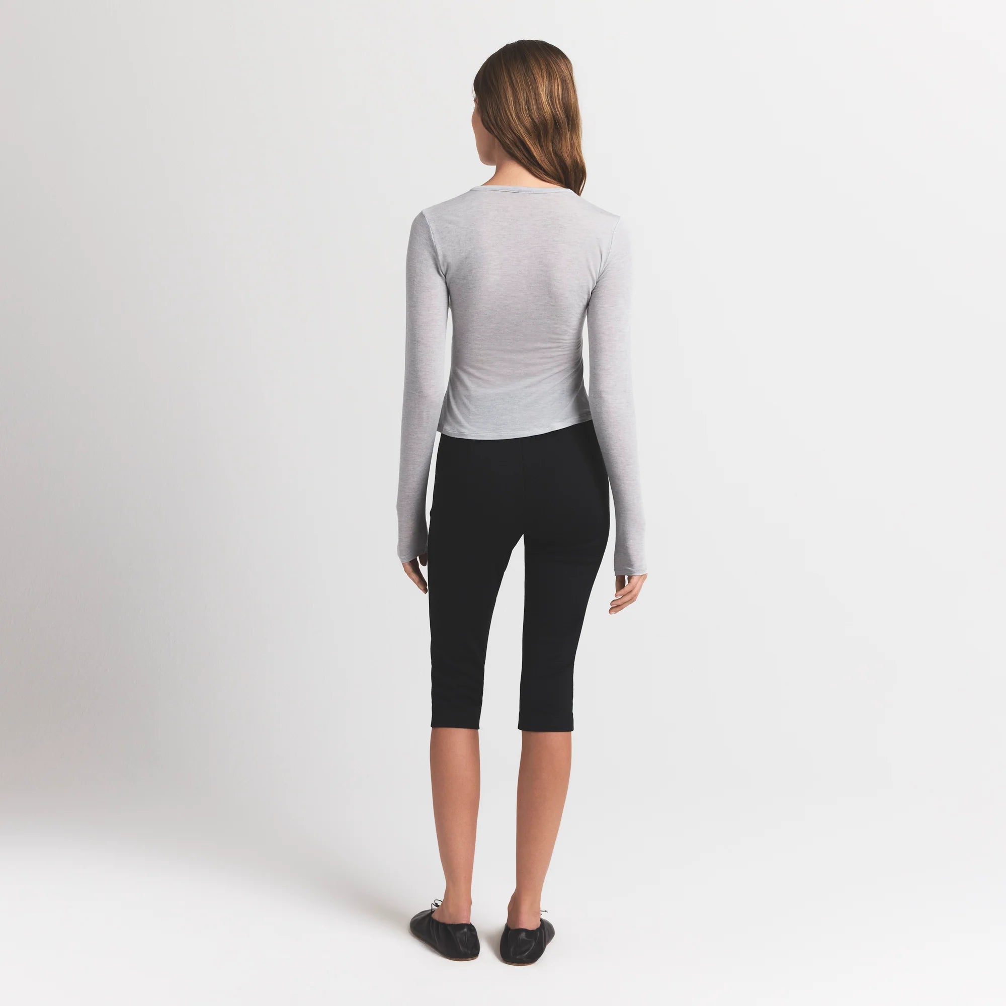 Sheer Modal Cardigan with Covered Buttons