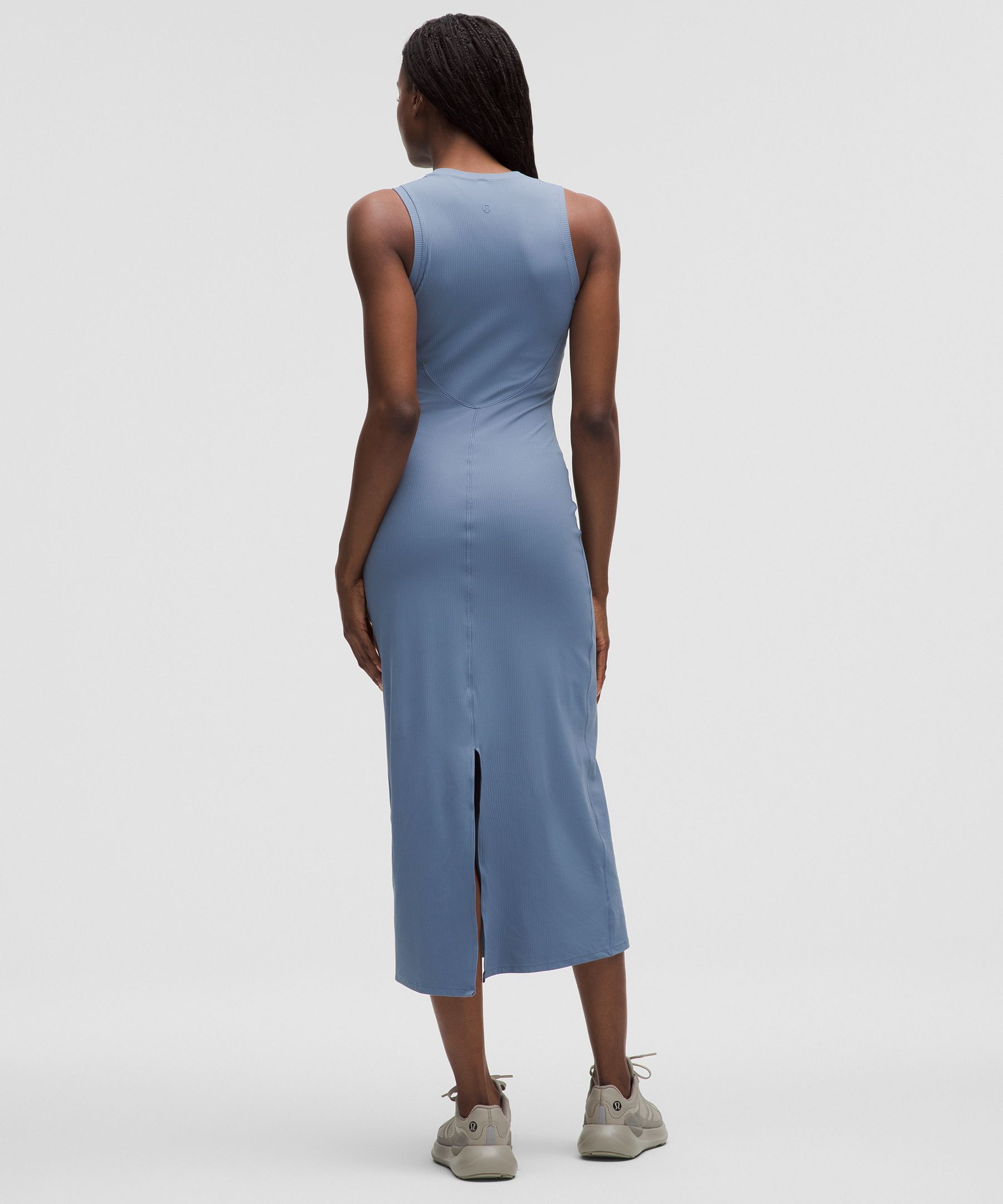 All Aligned Ribbed Midi Dress