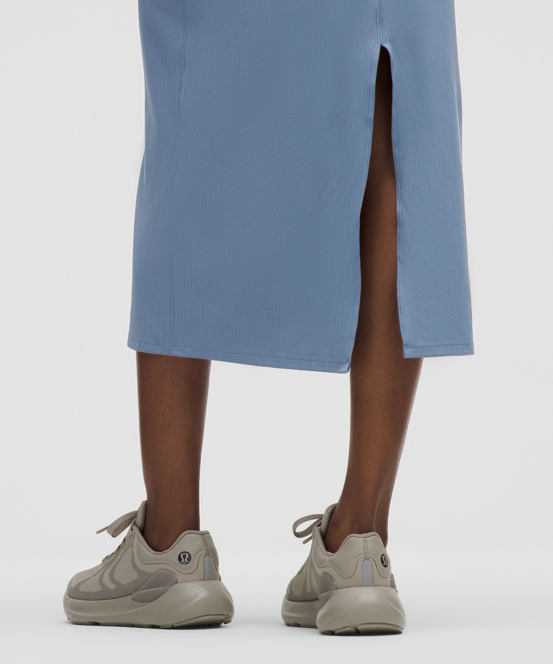 All Aligned Ribbed Midi Dress