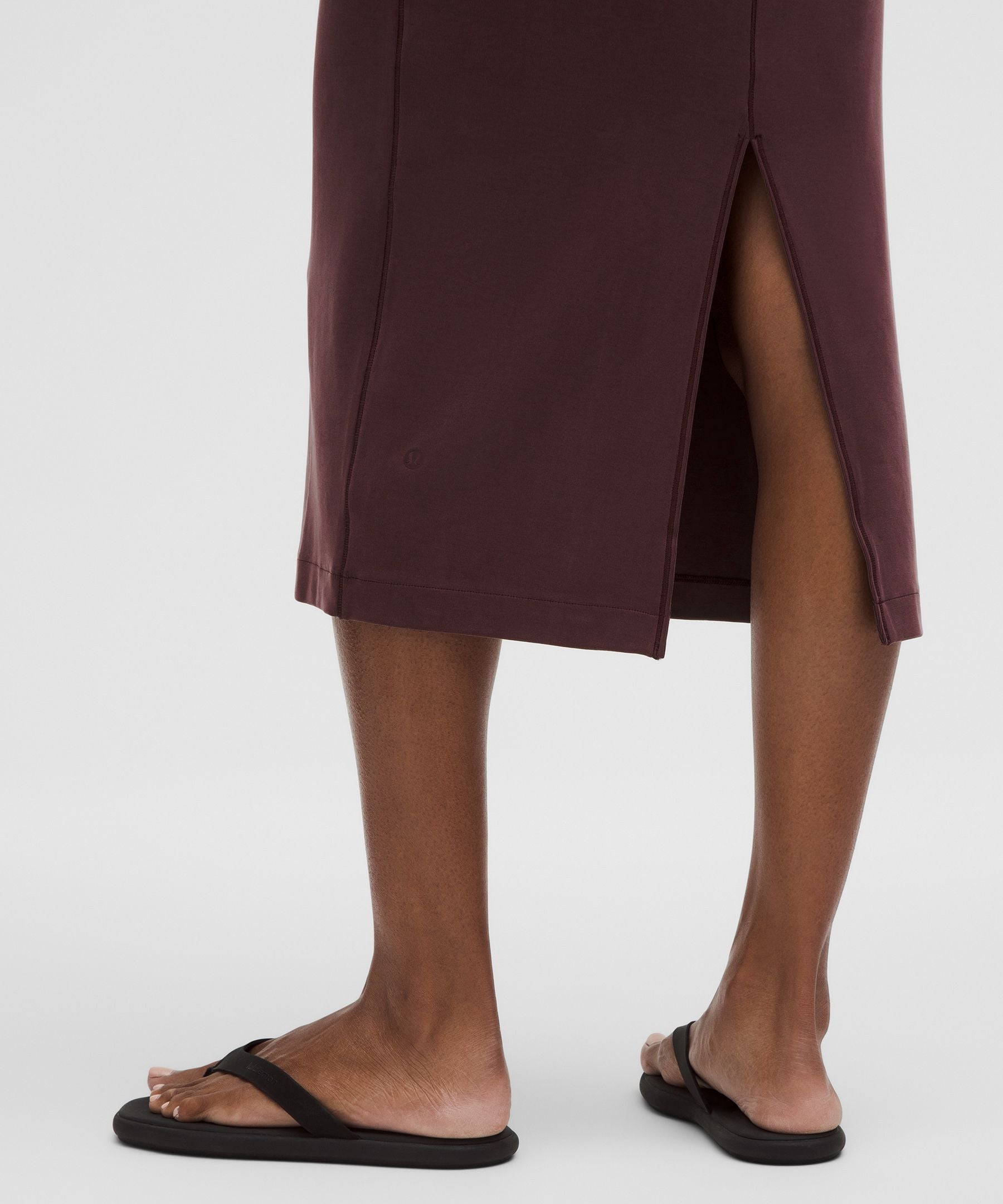 Drapey Softstreme Scoop-Neck Midi Dress